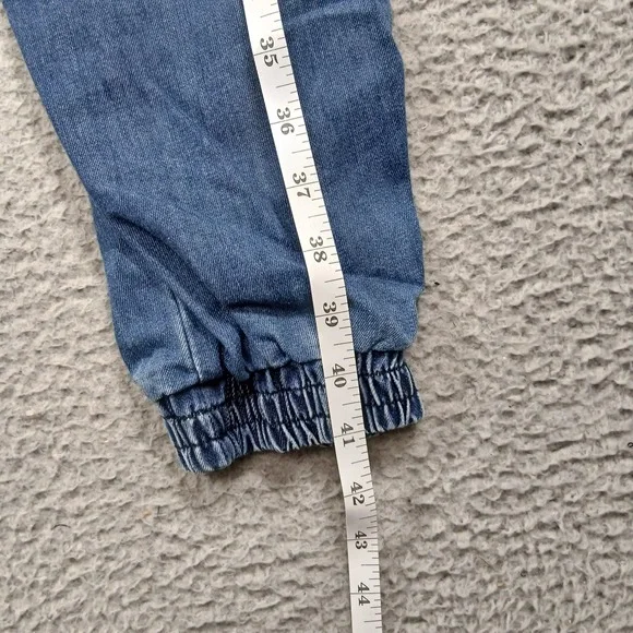 Naked Wardrobe Denim Jogger Pants Medium Wash Elastic Waist Size Medium EUC - Picture 10 of 12